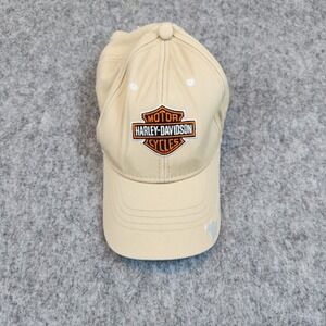 Harley Davidson Motor Cycles Men Tan Waikiki Honolulu Hawaii Baseball Cap Hat